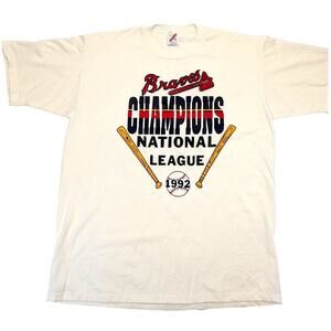Vintage Atlanta Braves 1992 Braves Champions National League Mens XL 46 Jerzees